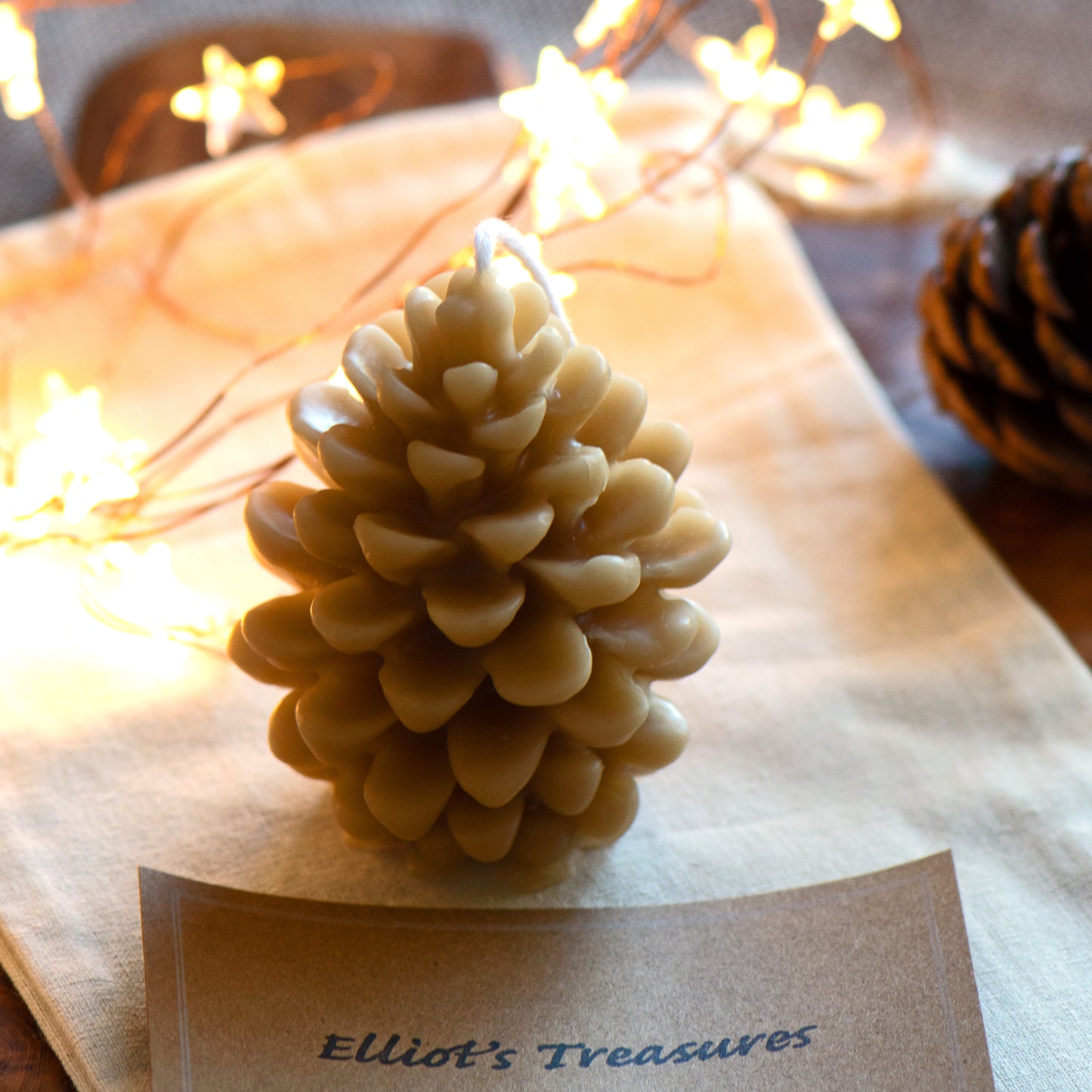 Pinecone (Brown) Beeswax Candle