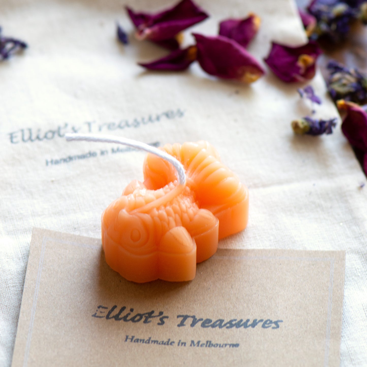 Goldfish (Orange) Beeswax Candle