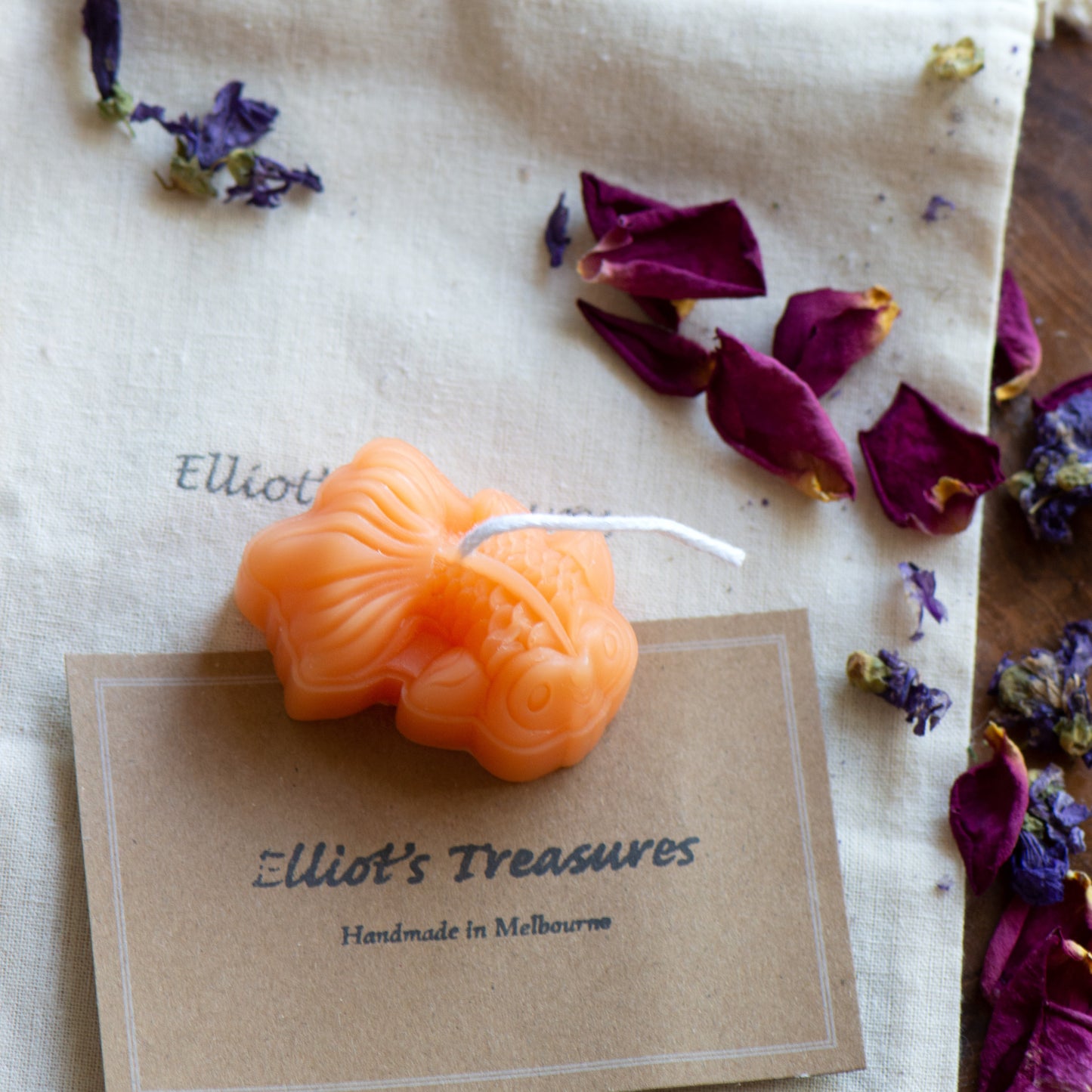 Goldfish (Orange) Beeswax Candle