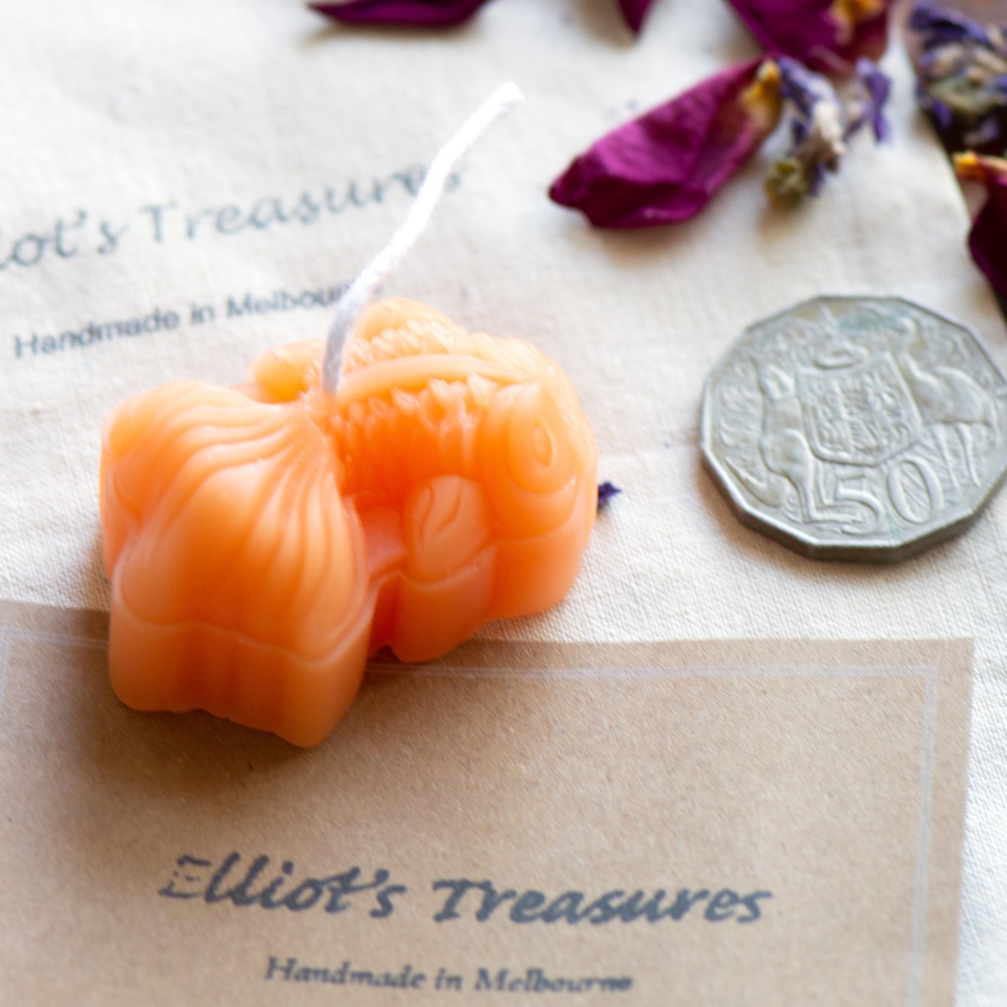 Goldfish (Orange) Beeswax Candle