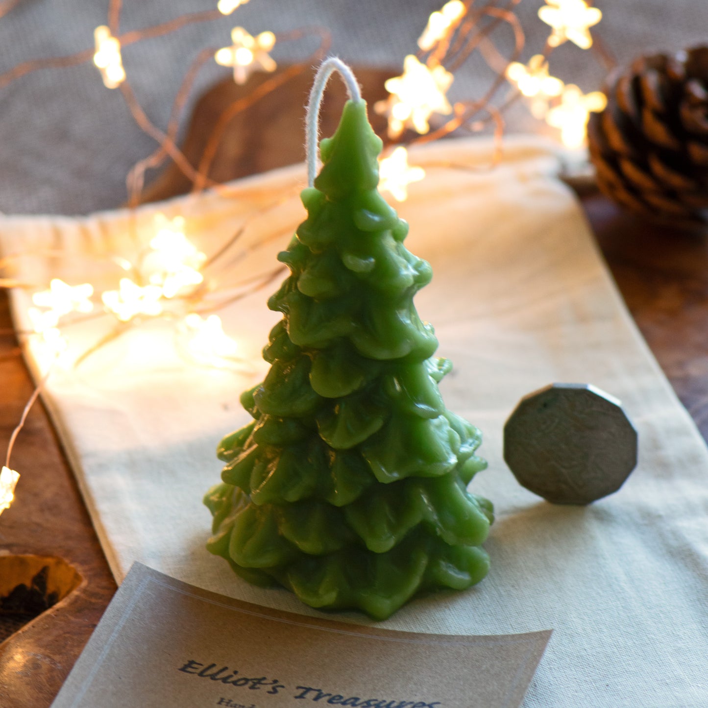 Christmas Tree (Green) Beeswax Candle