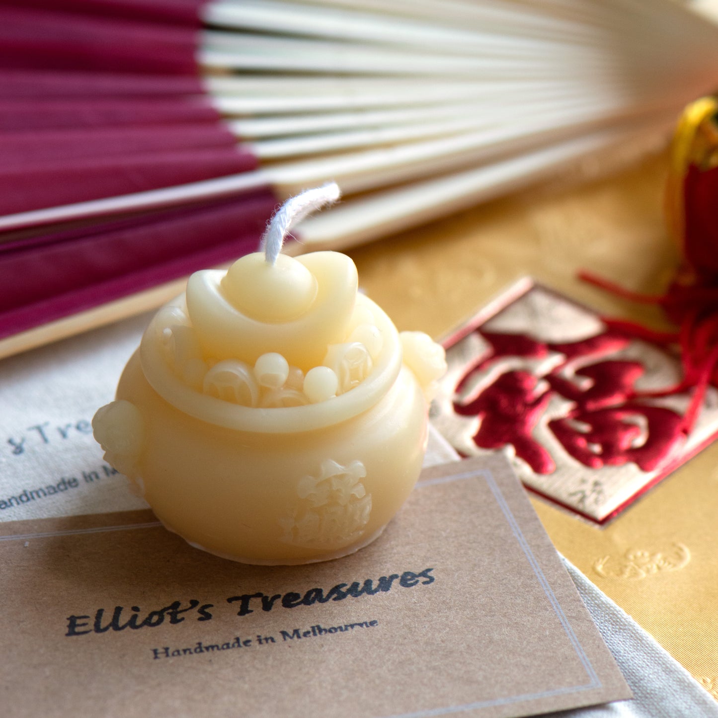 Prosperity Pot Beeswax Candle