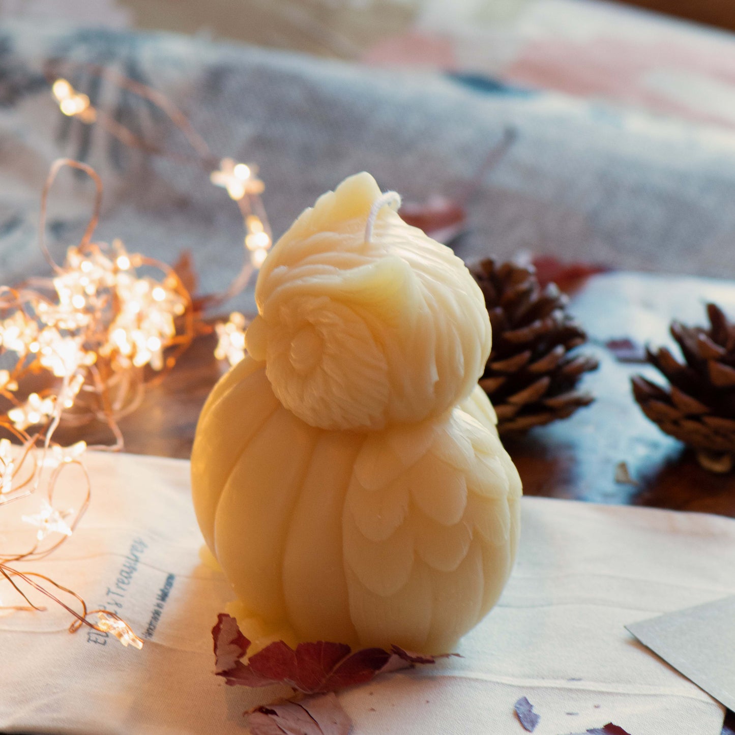 Pumpkin Owl - Pure Beeswax Candle