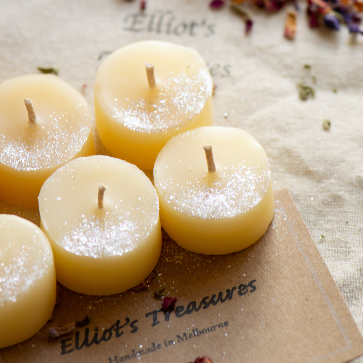 Scented Beeswax Tealight Refills - Rose (Set of 6)