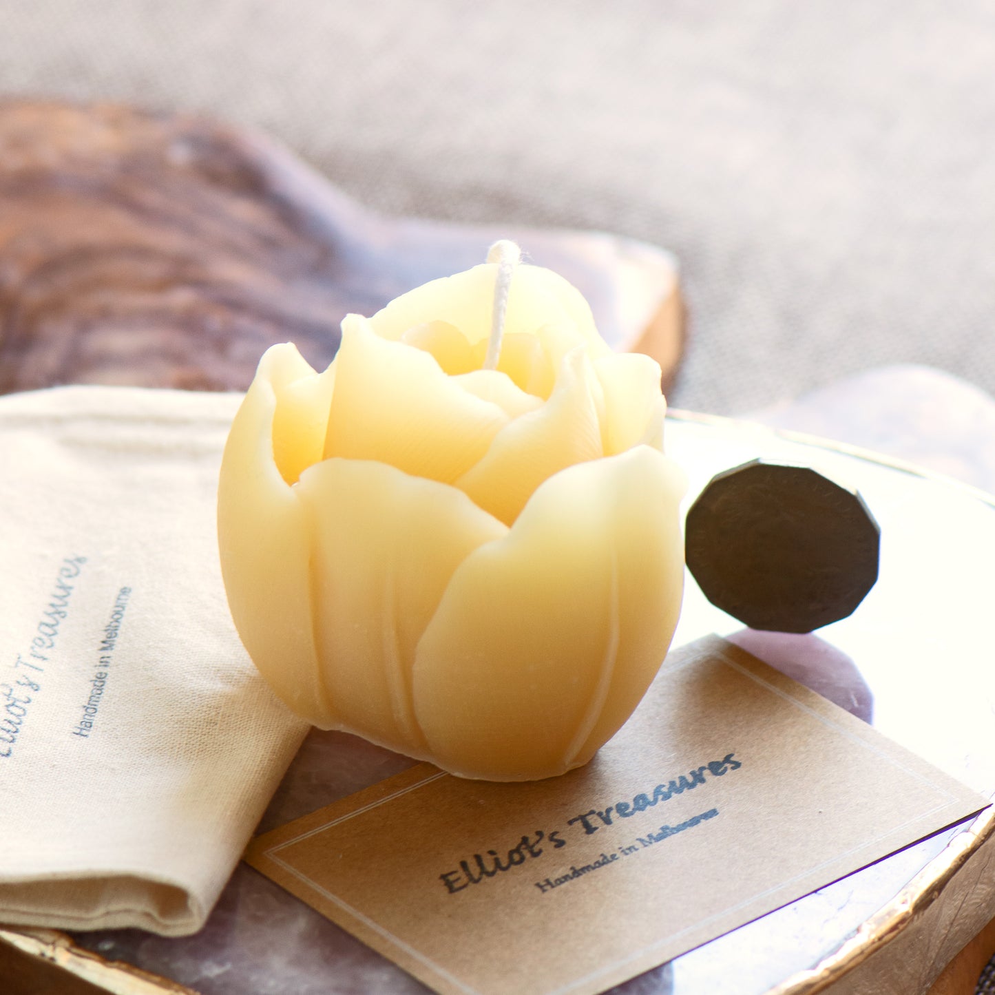 Tulip Beeswax Candle