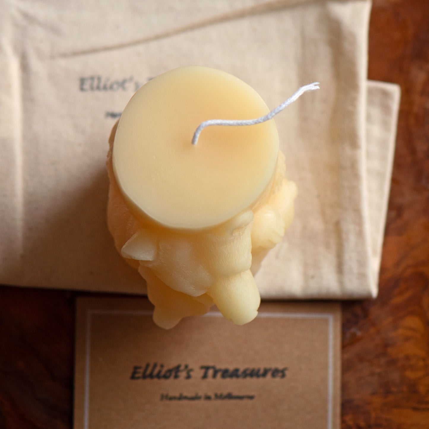 Beary Hug Pillar Beeswax Candle