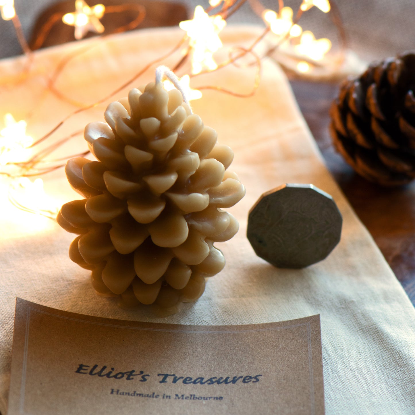 Limited Edition Pinecone (Brown) Beeswax Candle