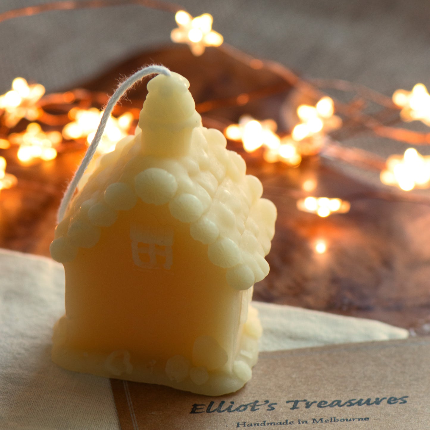 Christmas House Beeswax Candle