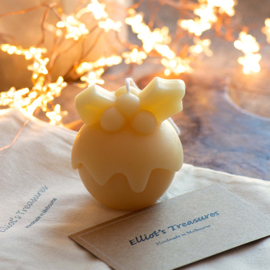 Christmas Pudding - Pure Beeswax Candle