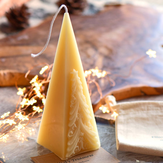 Christmas Pyramid - Pure Beeswax Candle