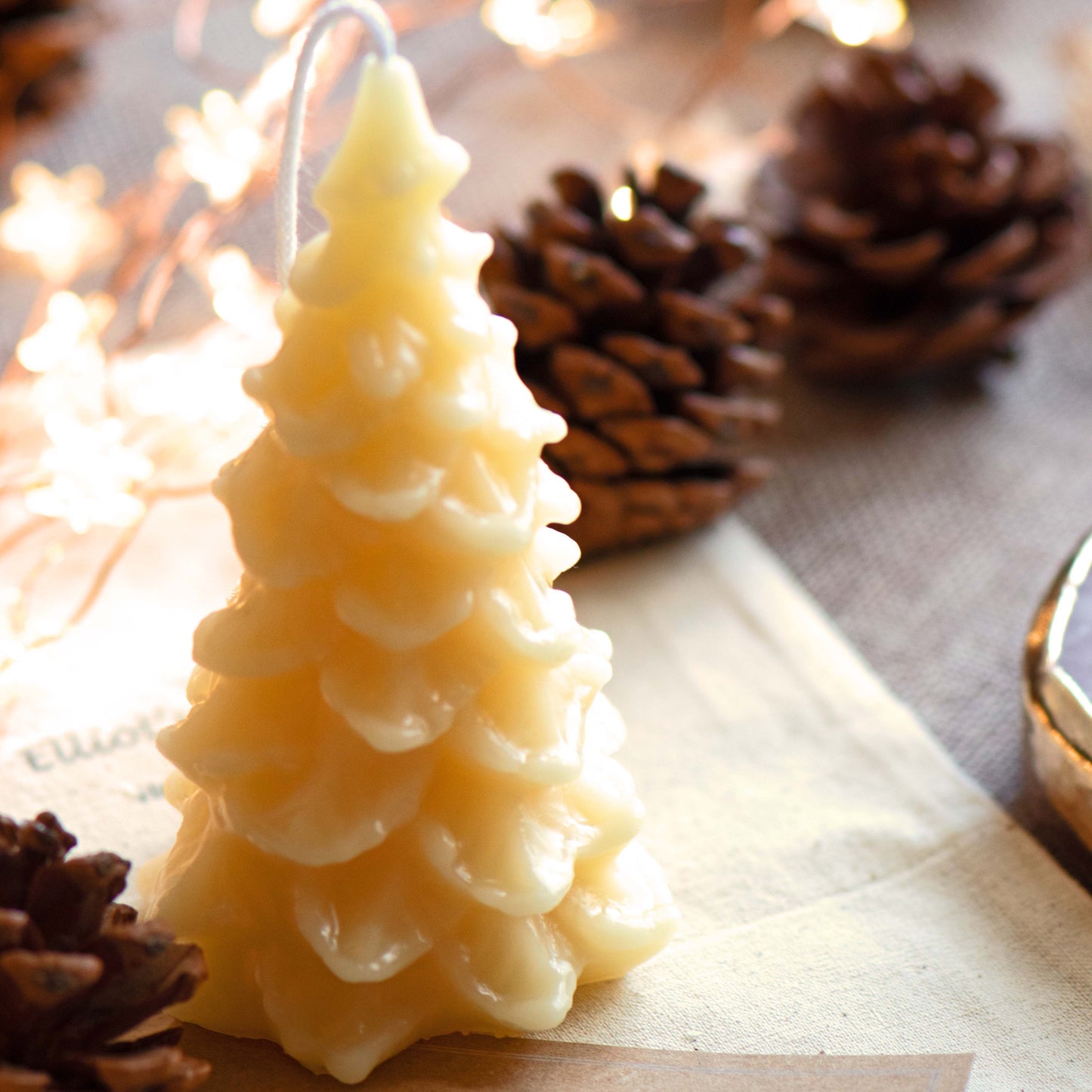 Christmas Tree Beeswax Candle