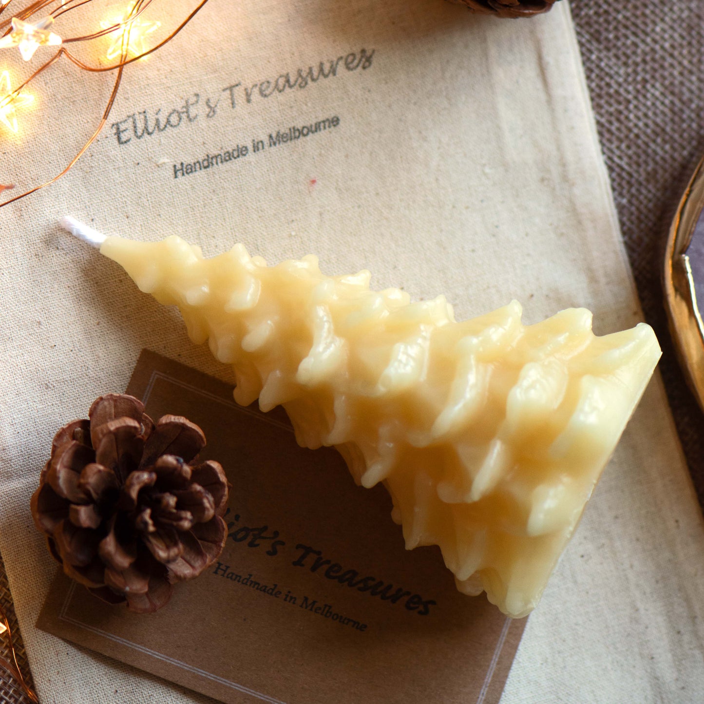 Christmas Tree Beeswax Candle