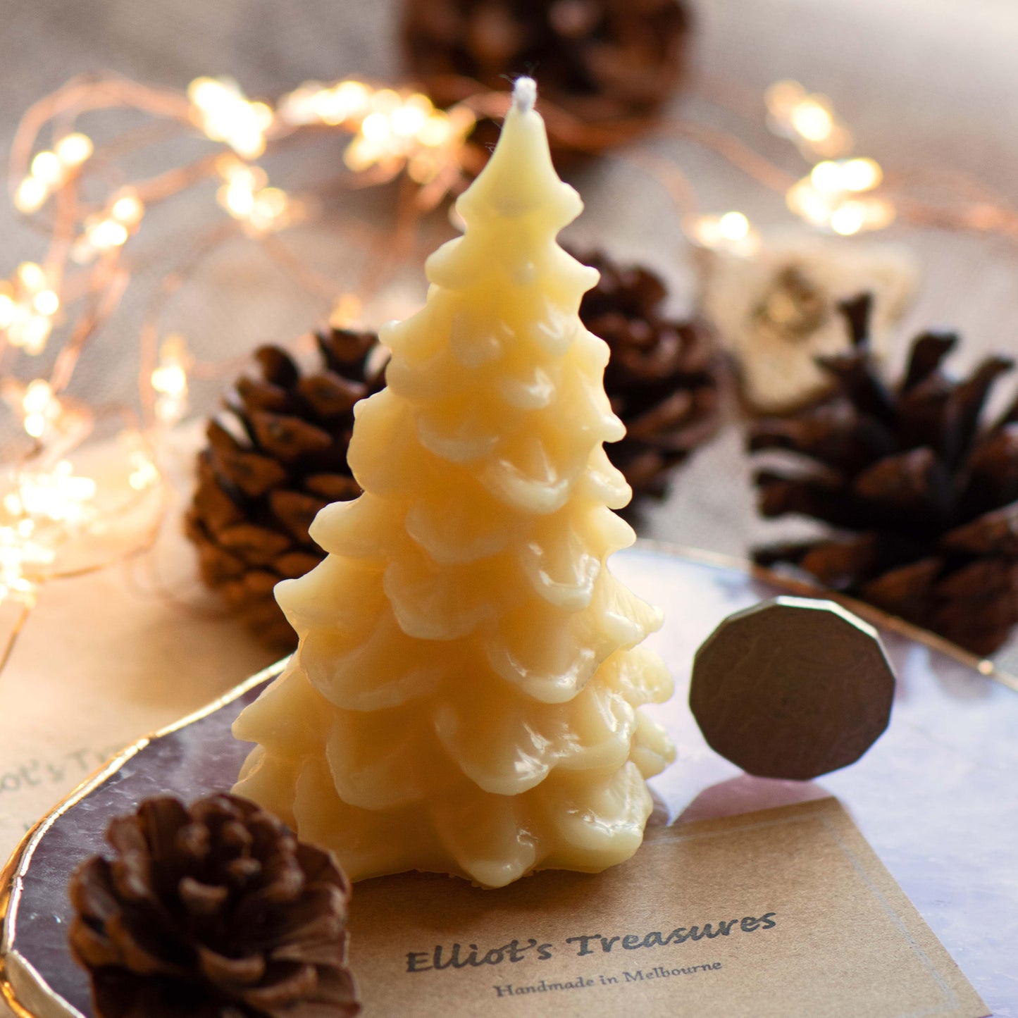 Christmas Tree Beeswax Candle