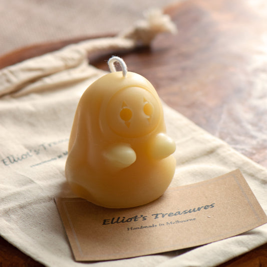 Cute Ghost Beeswax Candle