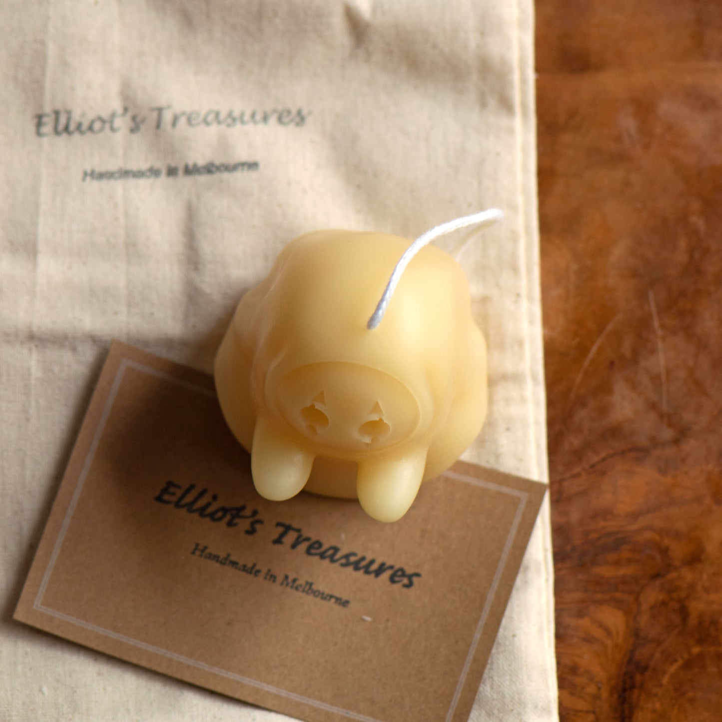 Cute Ghost Beeswax Candle