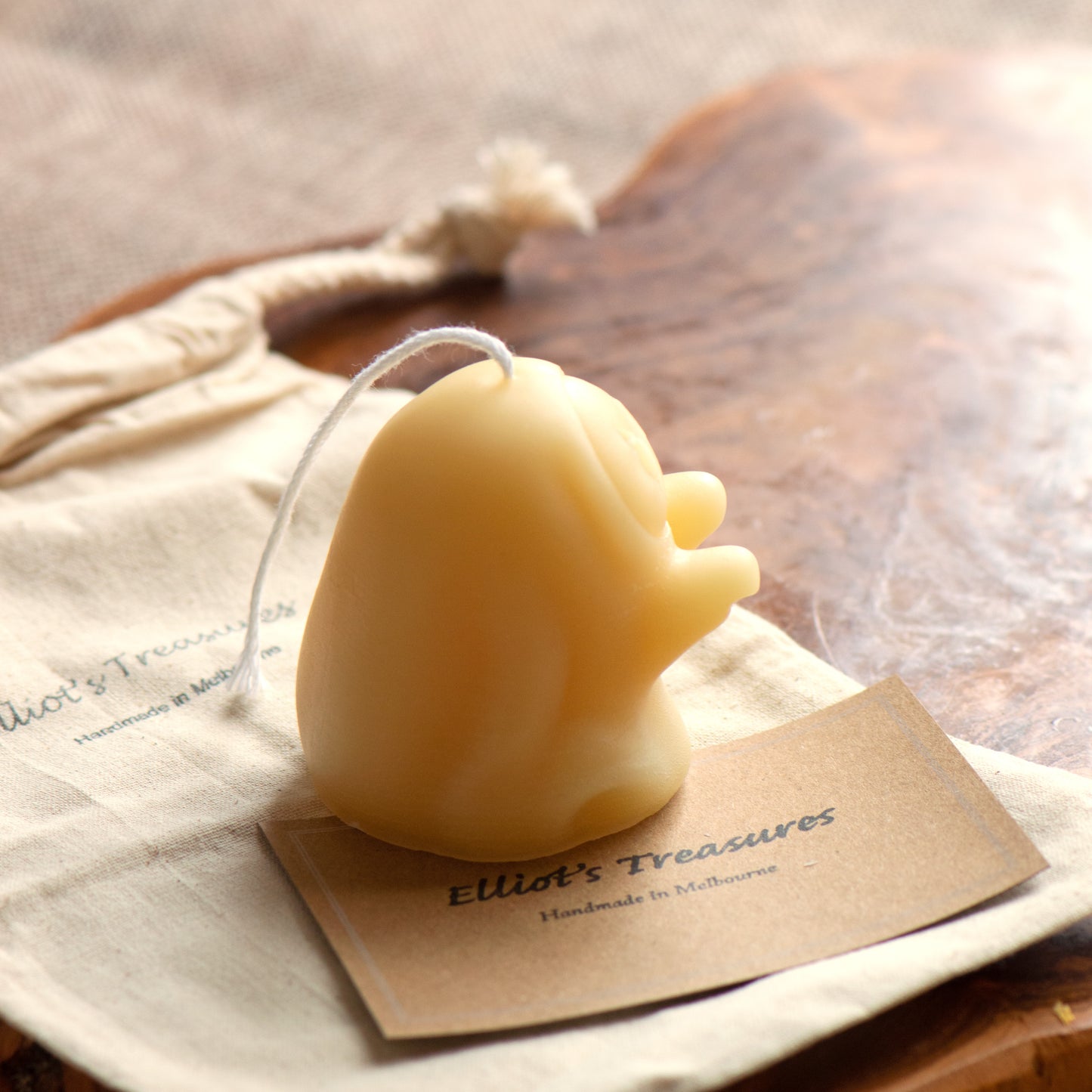 Cute Ghost Beeswax Candle