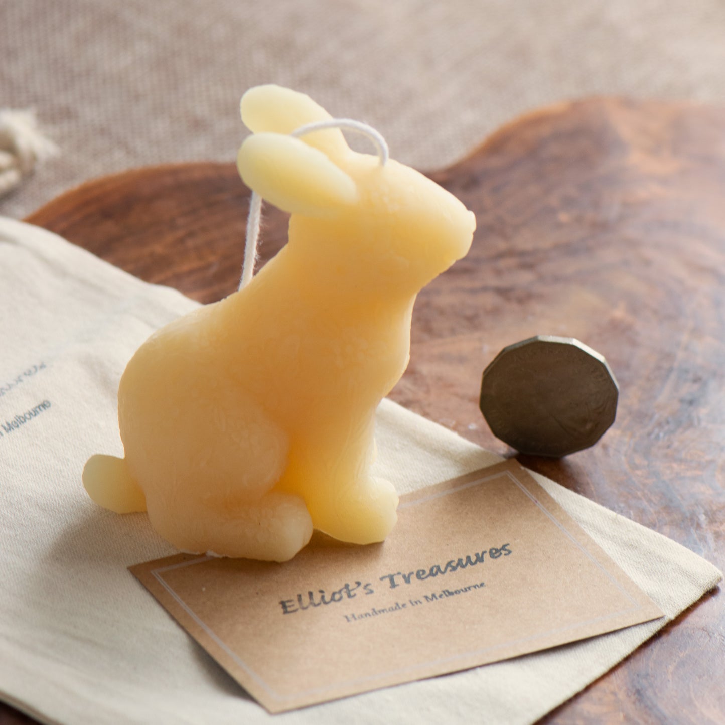 Easter Bunny Beeswax Candle