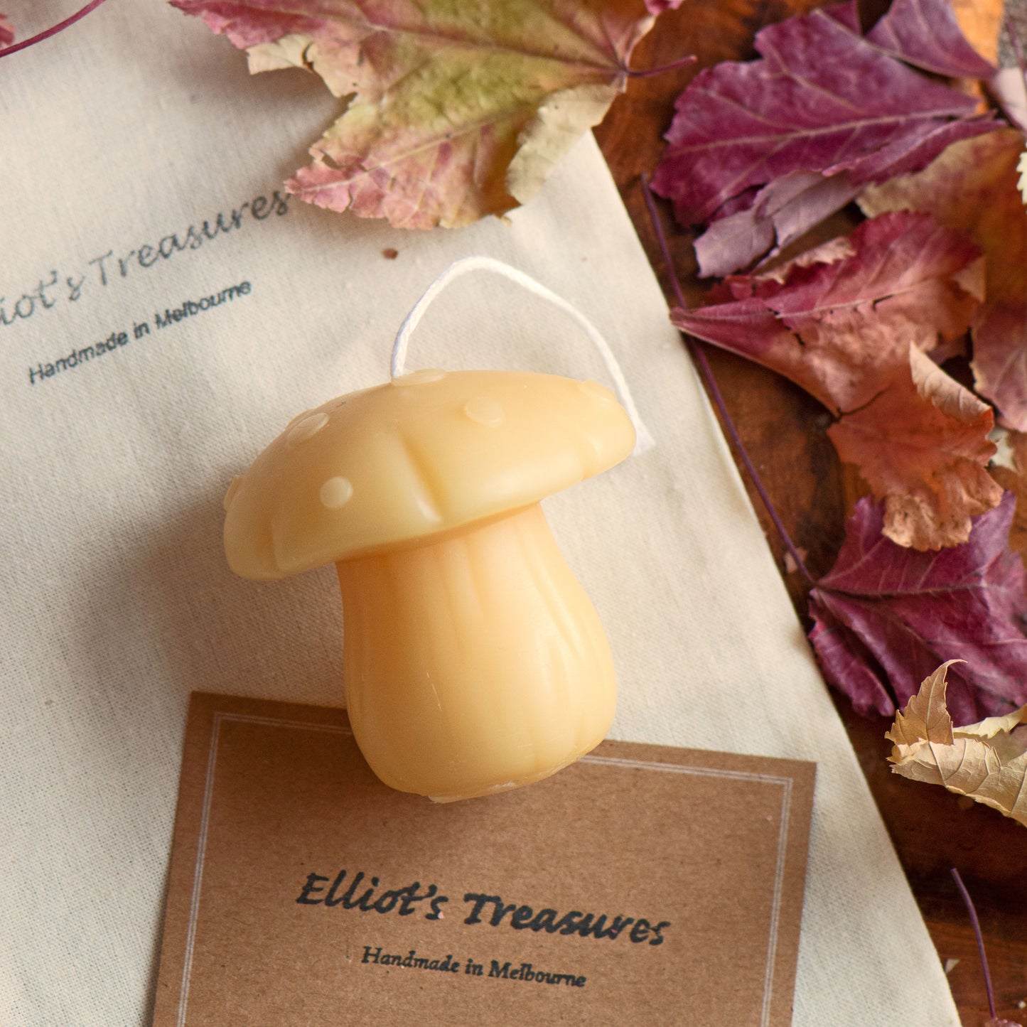 Fairy Toadstool - Pure Beeswax Candle