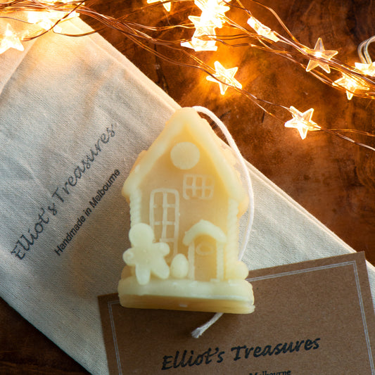 Gingerbread House Beeswax Candle