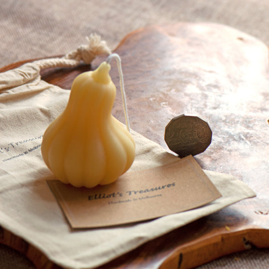 Hubbard Squash Beeswax Candle