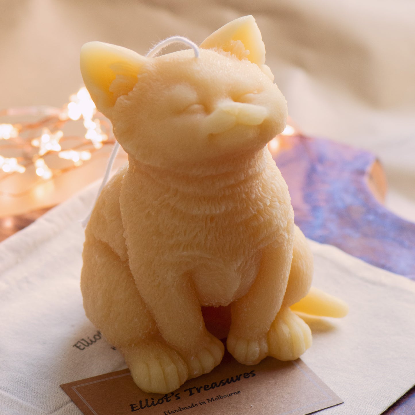 Kitty Beeswax Candle