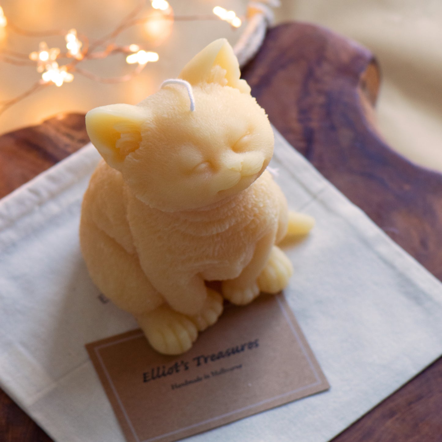 Kitty Beeswax Candle