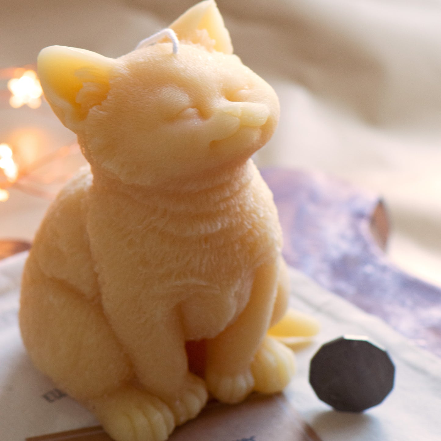 Kitty Beeswax Candle