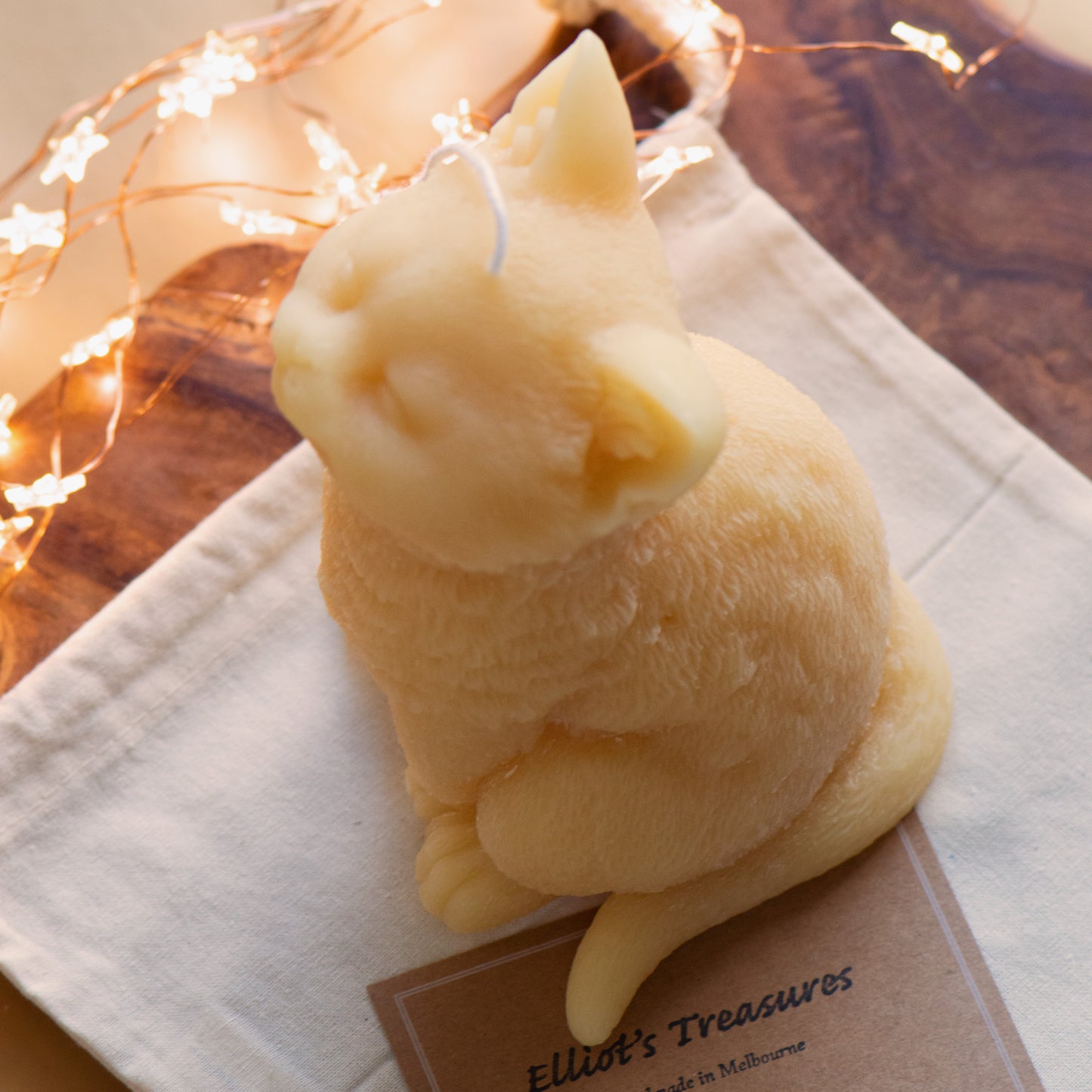 Kitty Beeswax Candle