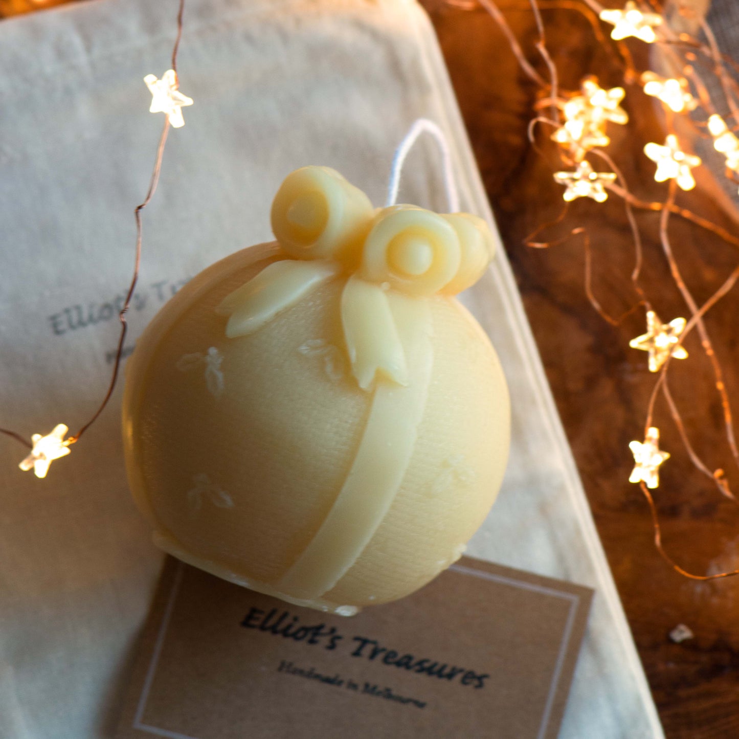 Christmas Gift - Pure Beeswax Candle