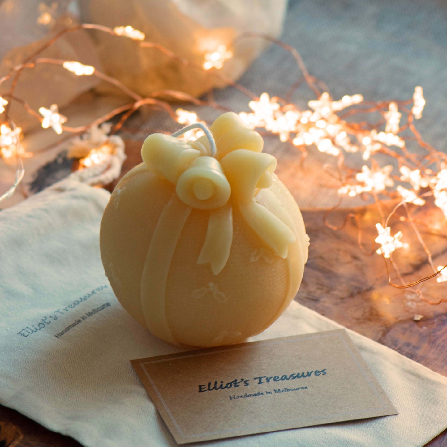 Christmas Gift - Pure Beeswax Candle