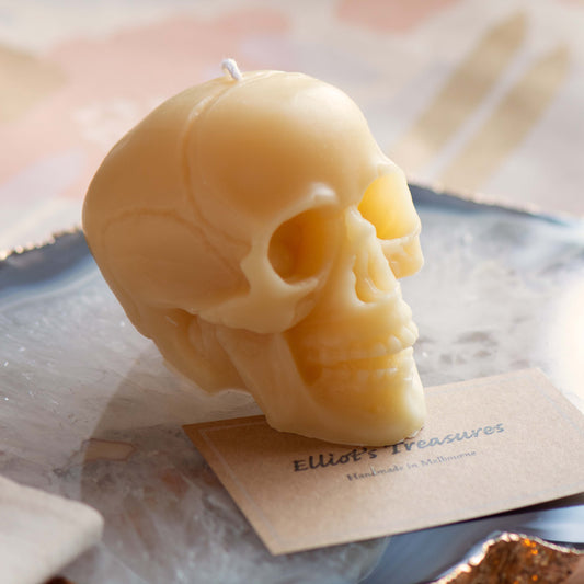 Large Skull Beeswax Candle