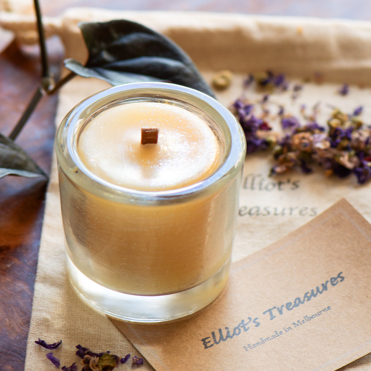 Lavender Scented Pot Beeswax Candle
