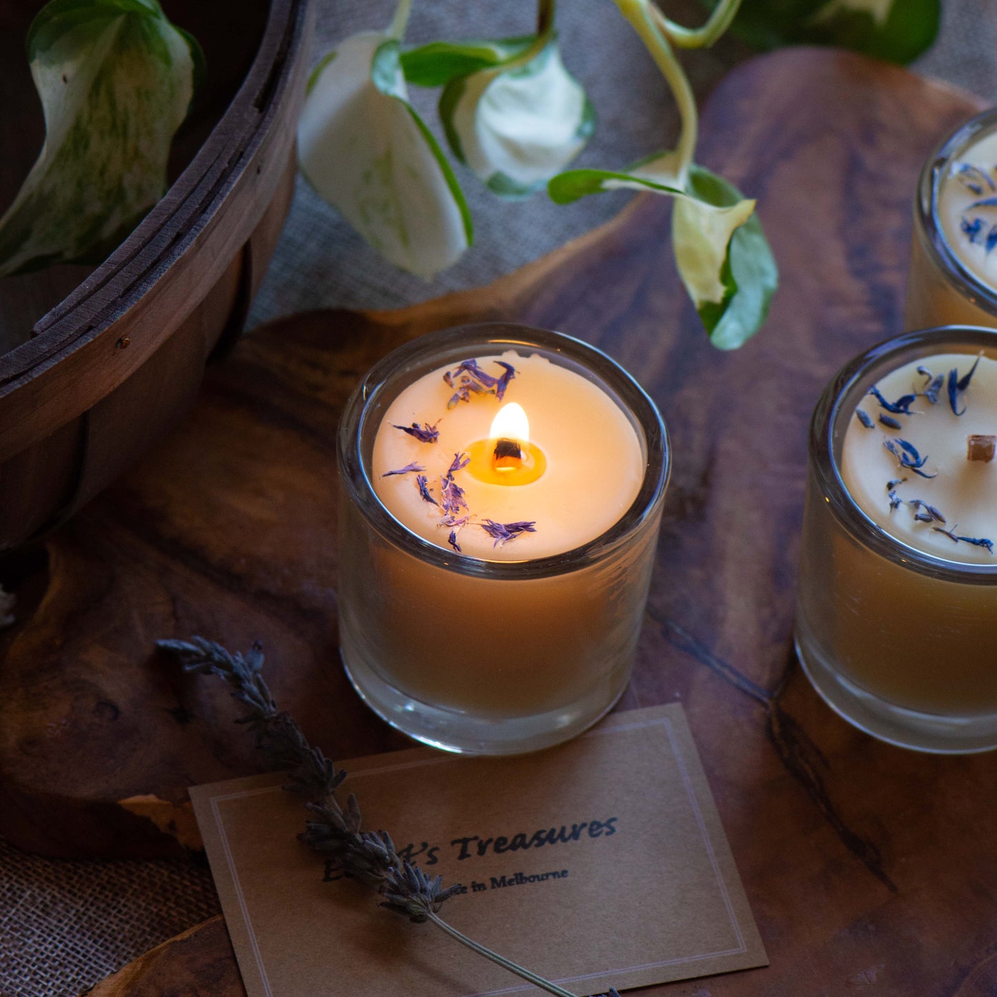 Lavender Scented Pot Beeswax Candle