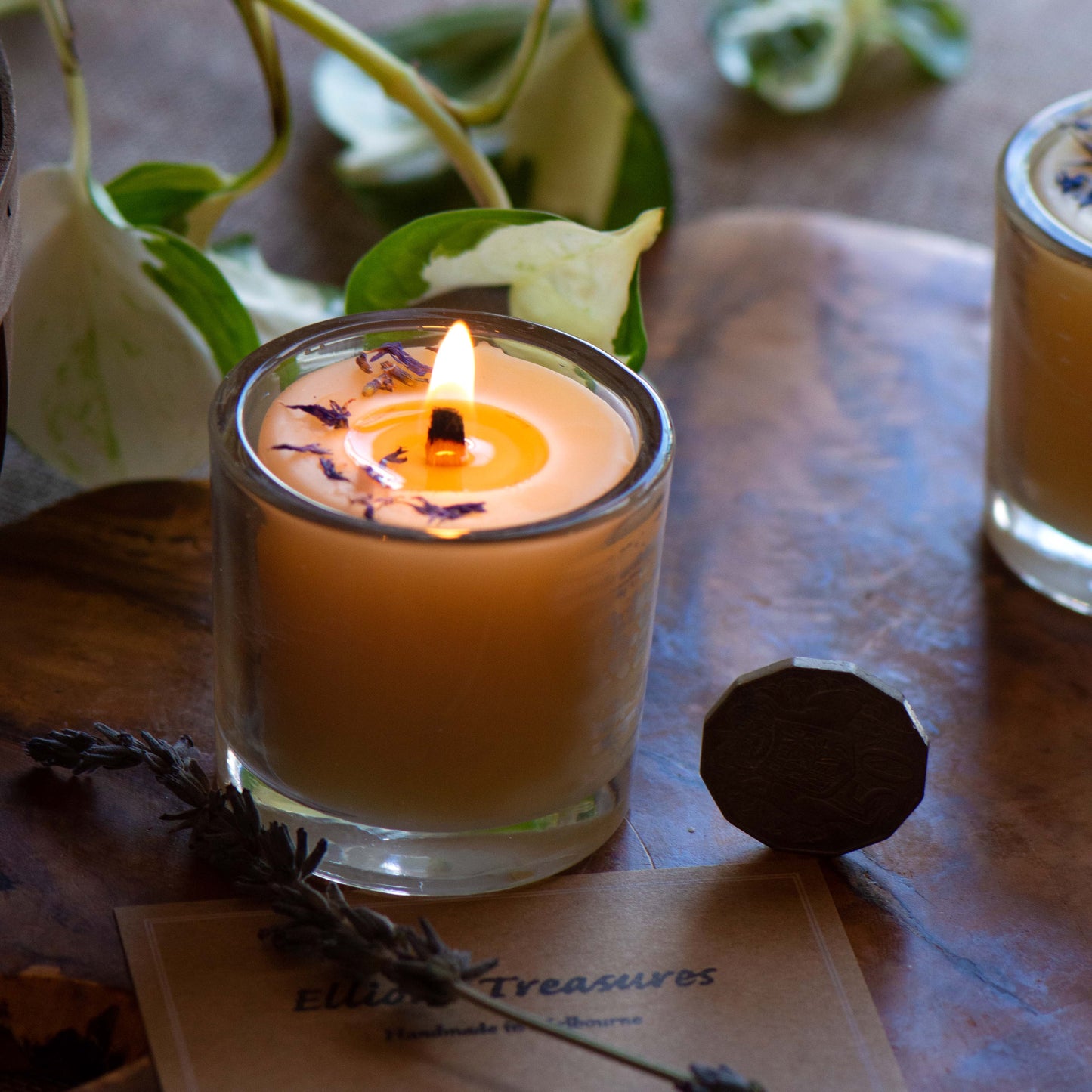 Lavender Scented Pot Beeswax Candle