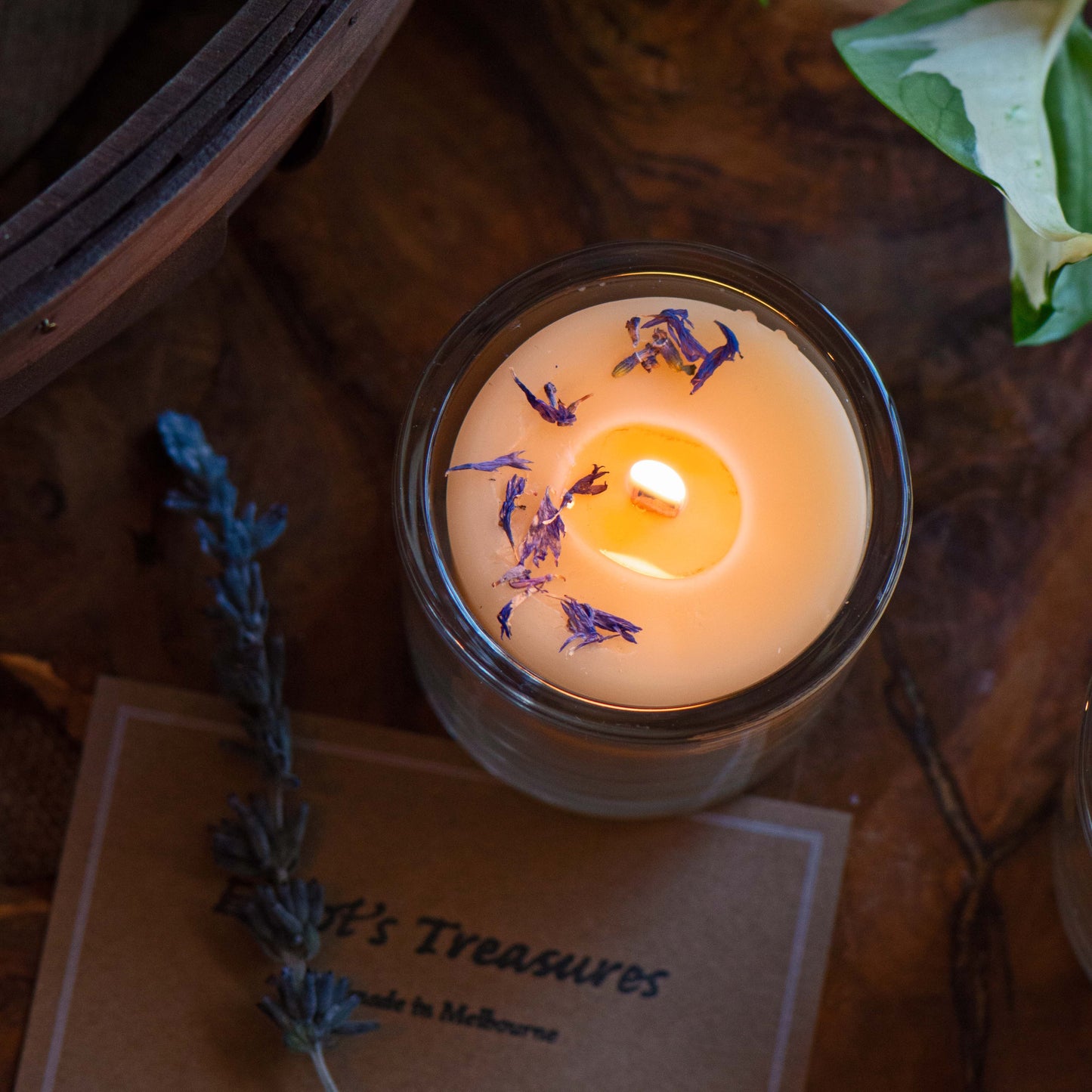 Lavender Scented Pot Beeswax Candle