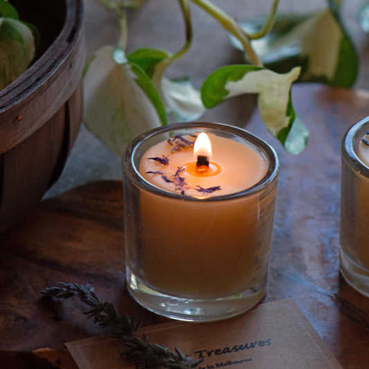 Lavender Scented Pot Beeswax Candle