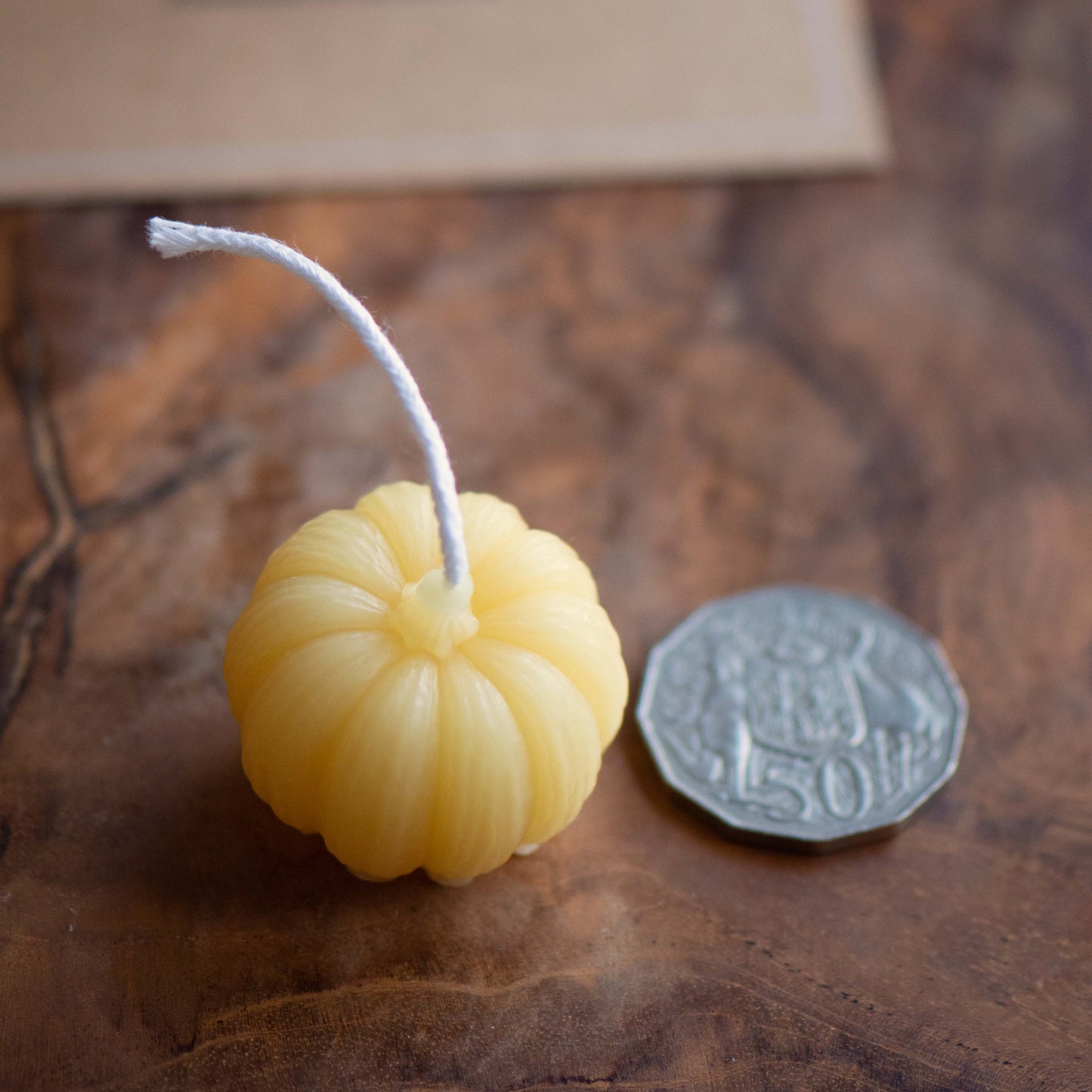 Mini Pumpkins Beeswax Candles - Set of 3