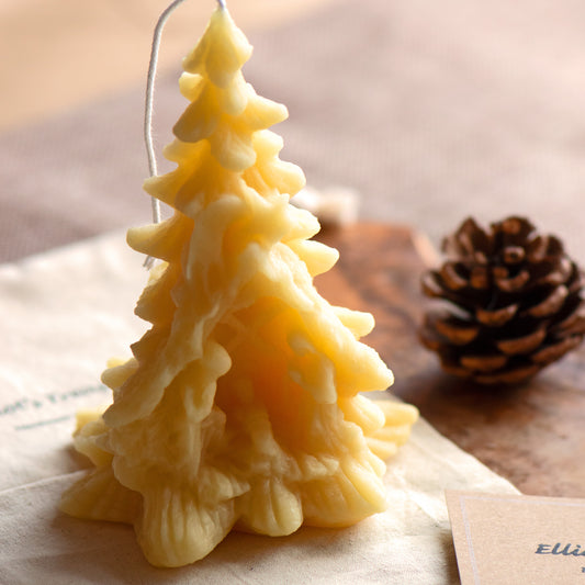 Nativity Christmas Tree - Pure Beeswax Candle