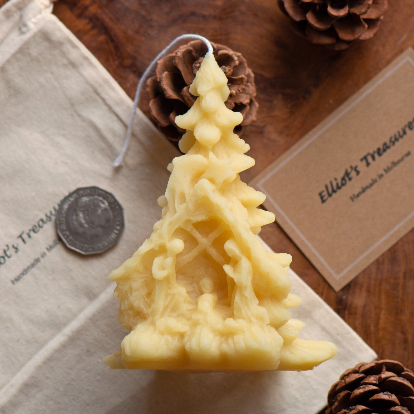 Nativity Christmas Tree - Pure Beeswax Candle