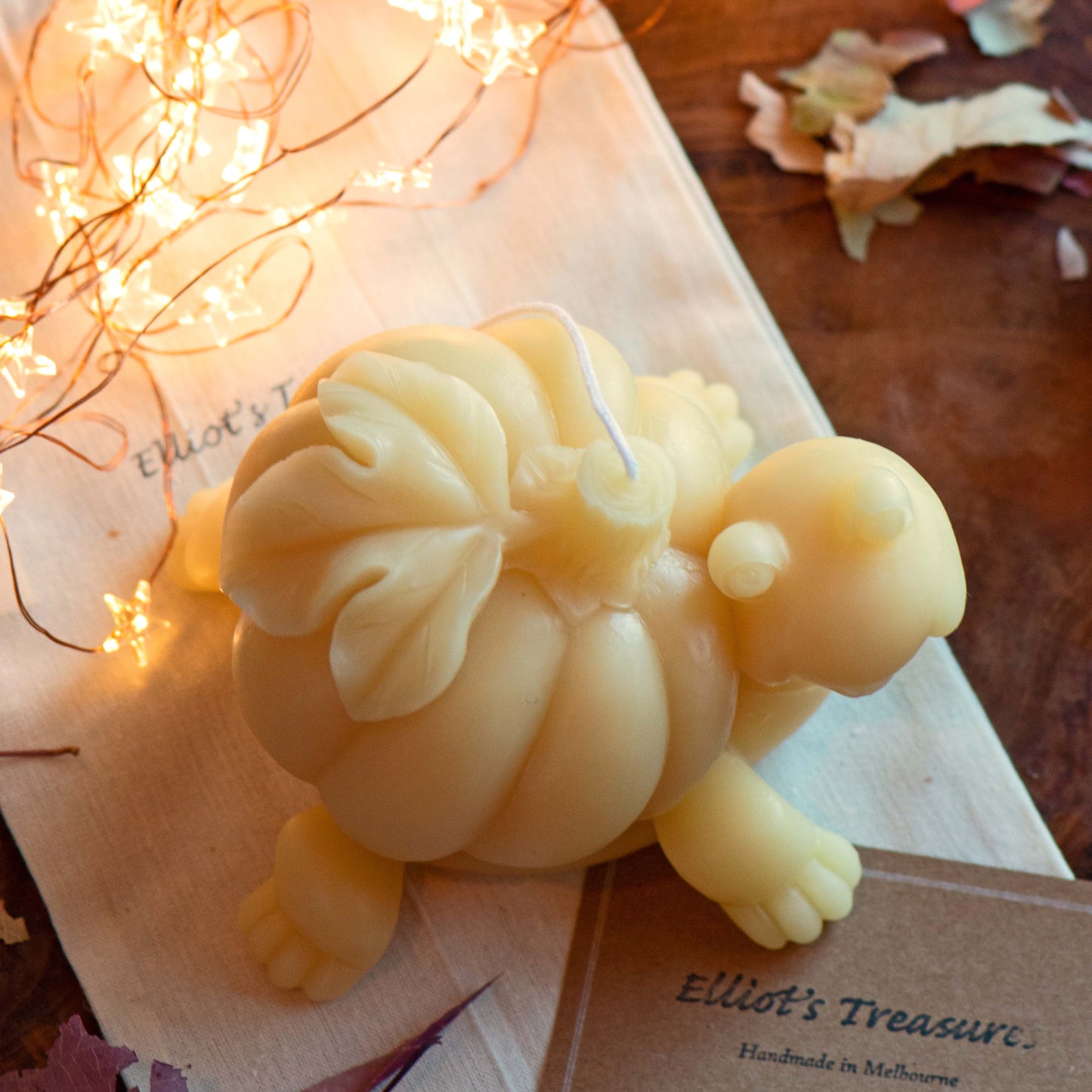 Pumpkin Tortoise - Pure Beeswax Candle