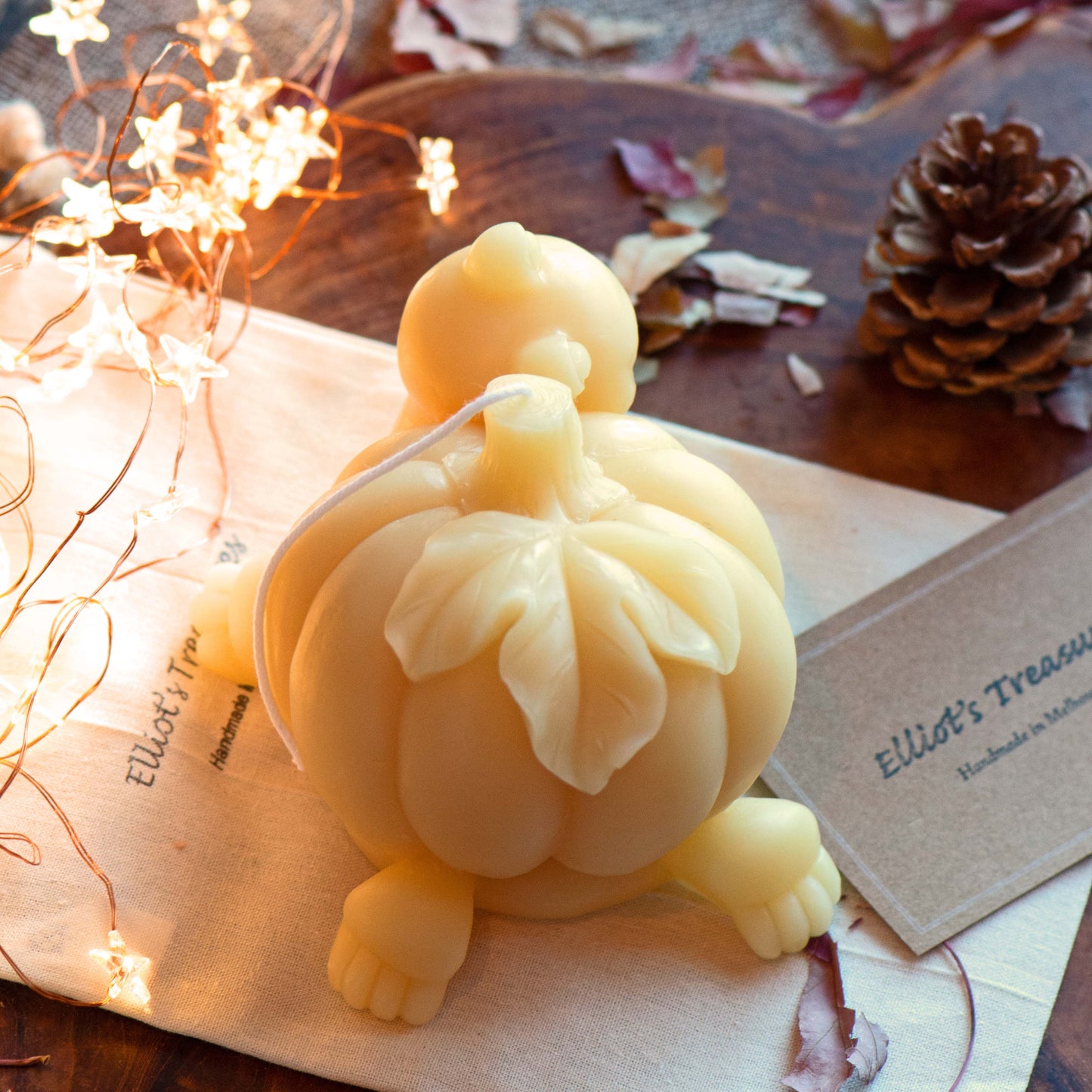 Pumpkin Tortoise - Pure Beeswax Candle