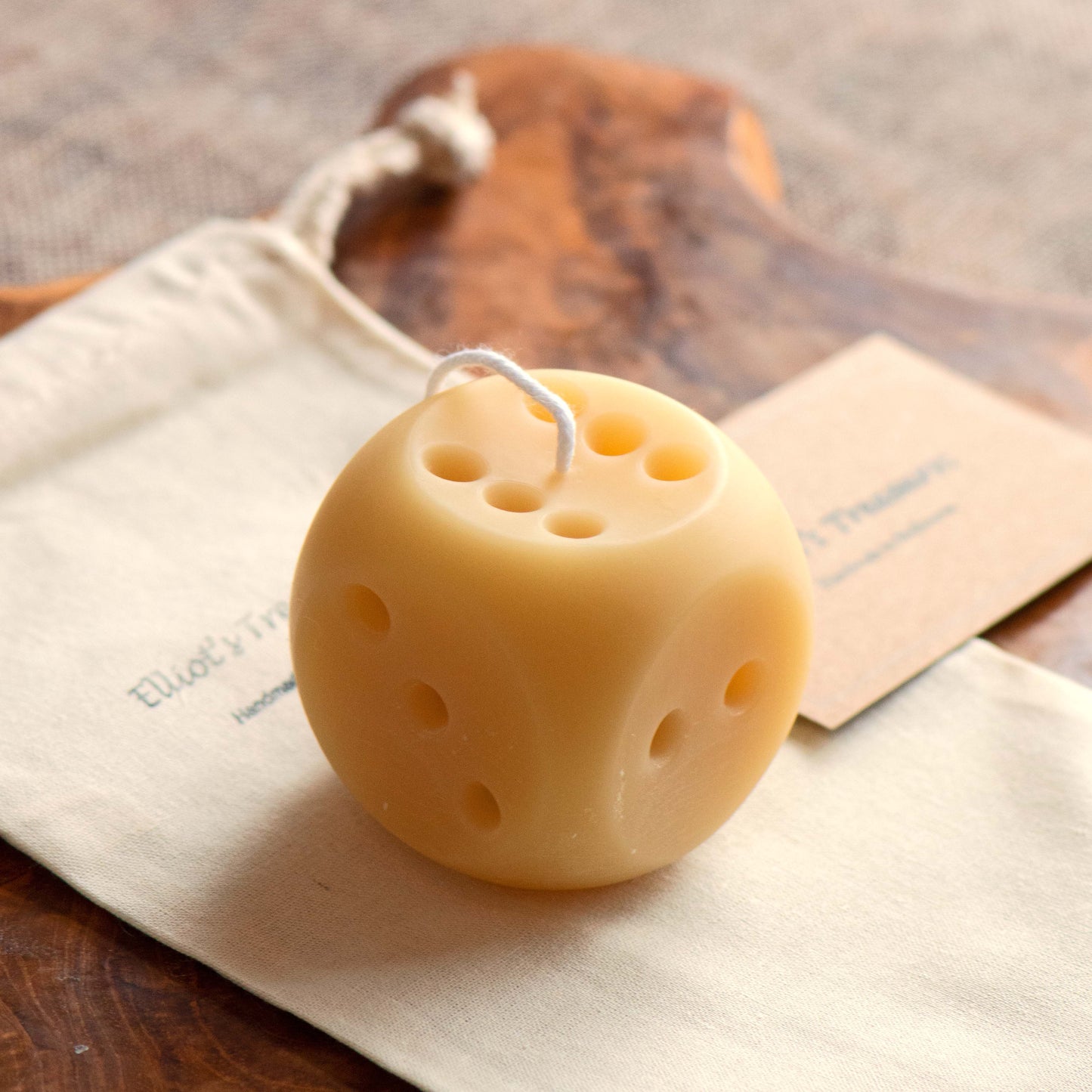 Rolling Dice - Pure Beeswax Candle