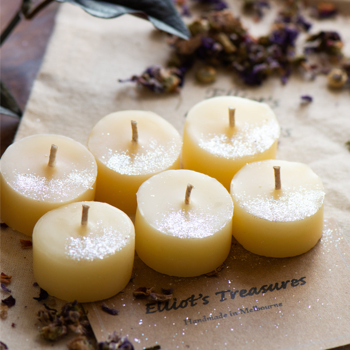 Scented Beeswax Tealight Refills - Lavender (Set of 6)