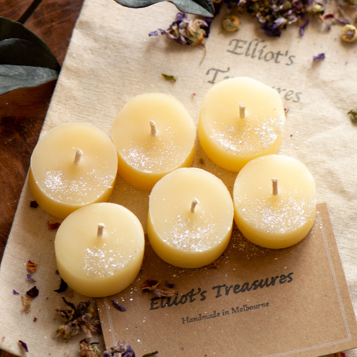 Scented Beeswax Tealight Refills - Lavender (Set of 6)