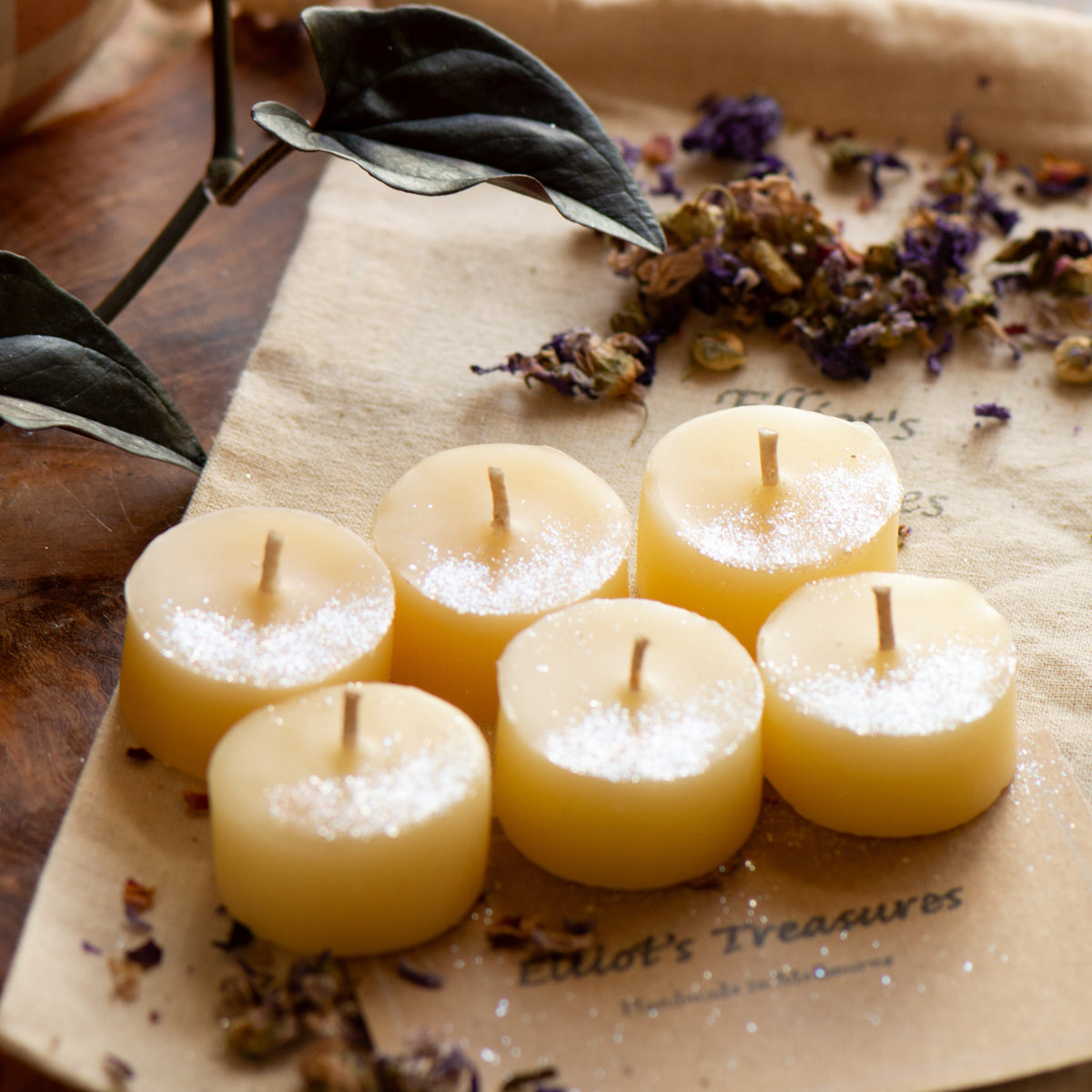 Scented Beeswax Tealight Refills - Lavender (Set of 6)