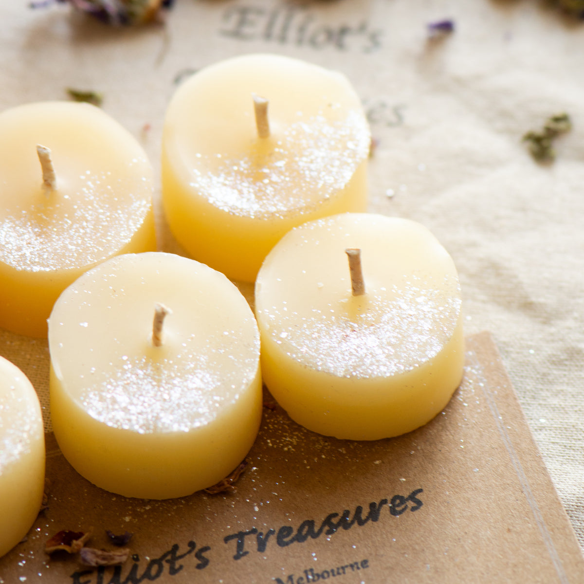 Scented Beeswax Tealight Refills - Lavender (Set of 6)