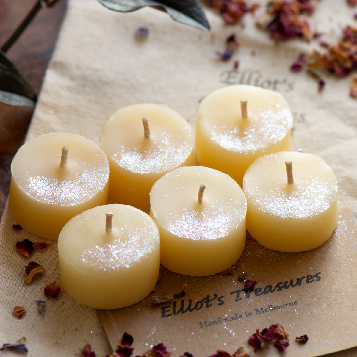 Scented Beeswax Tealight Refills - Rose (Set of 6)