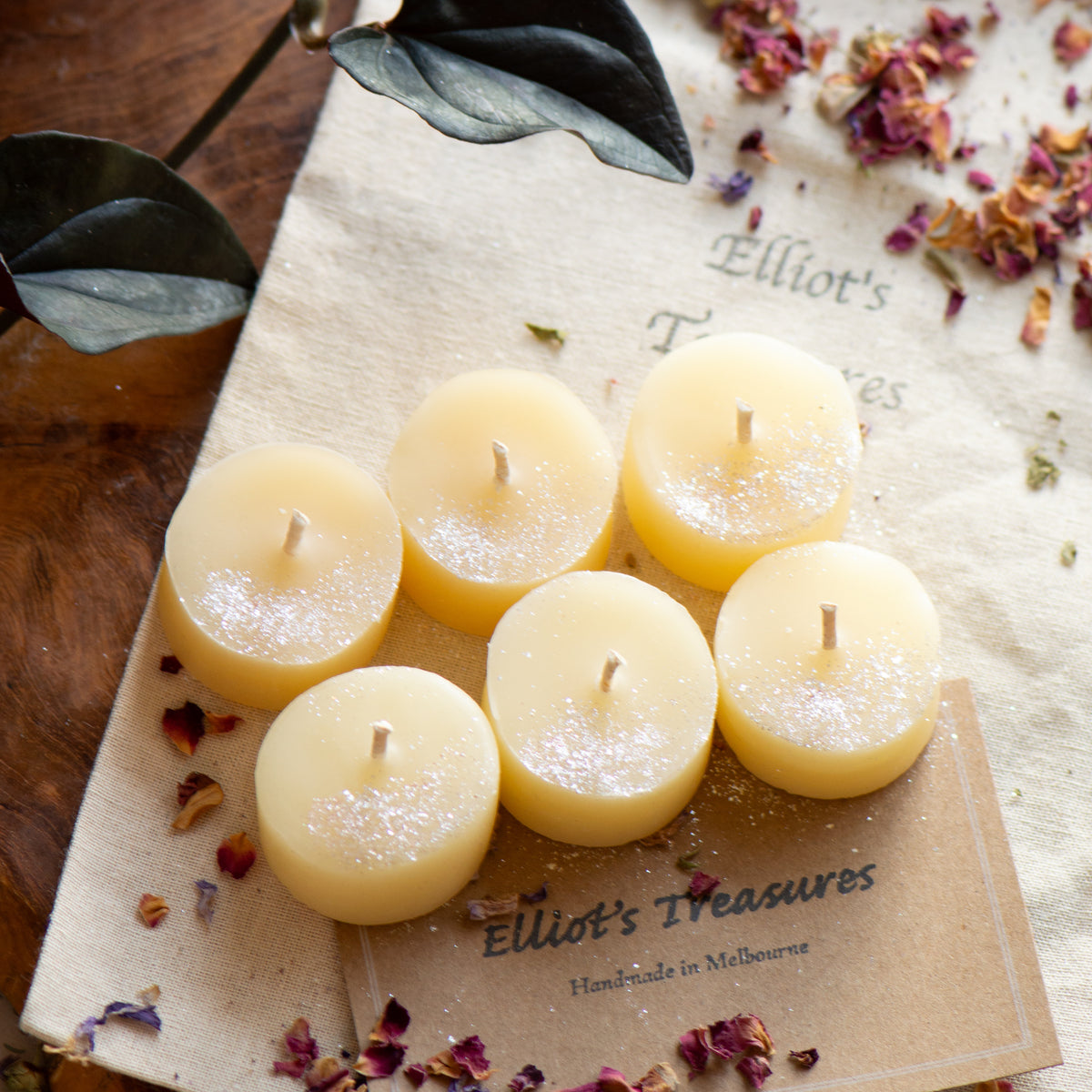 Scented Beeswax Tealight Refills - Rose (Set of 6)