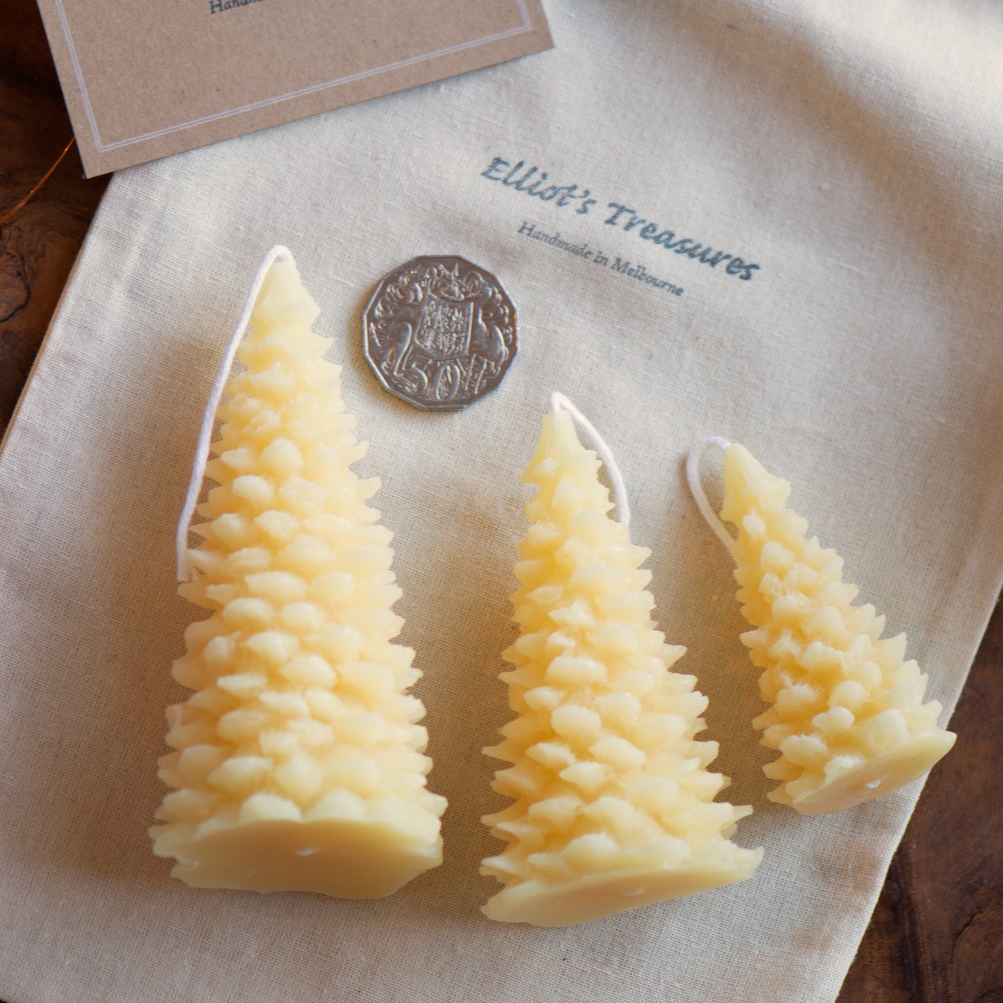 The Christmas Forest - Set of 3 Beeswax Candles