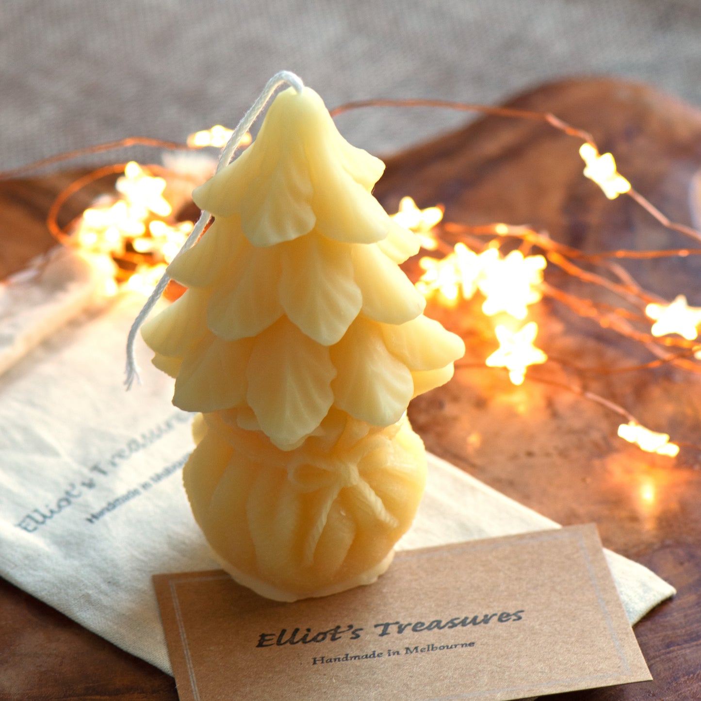 Santa's Sleigh Beeswax Candle